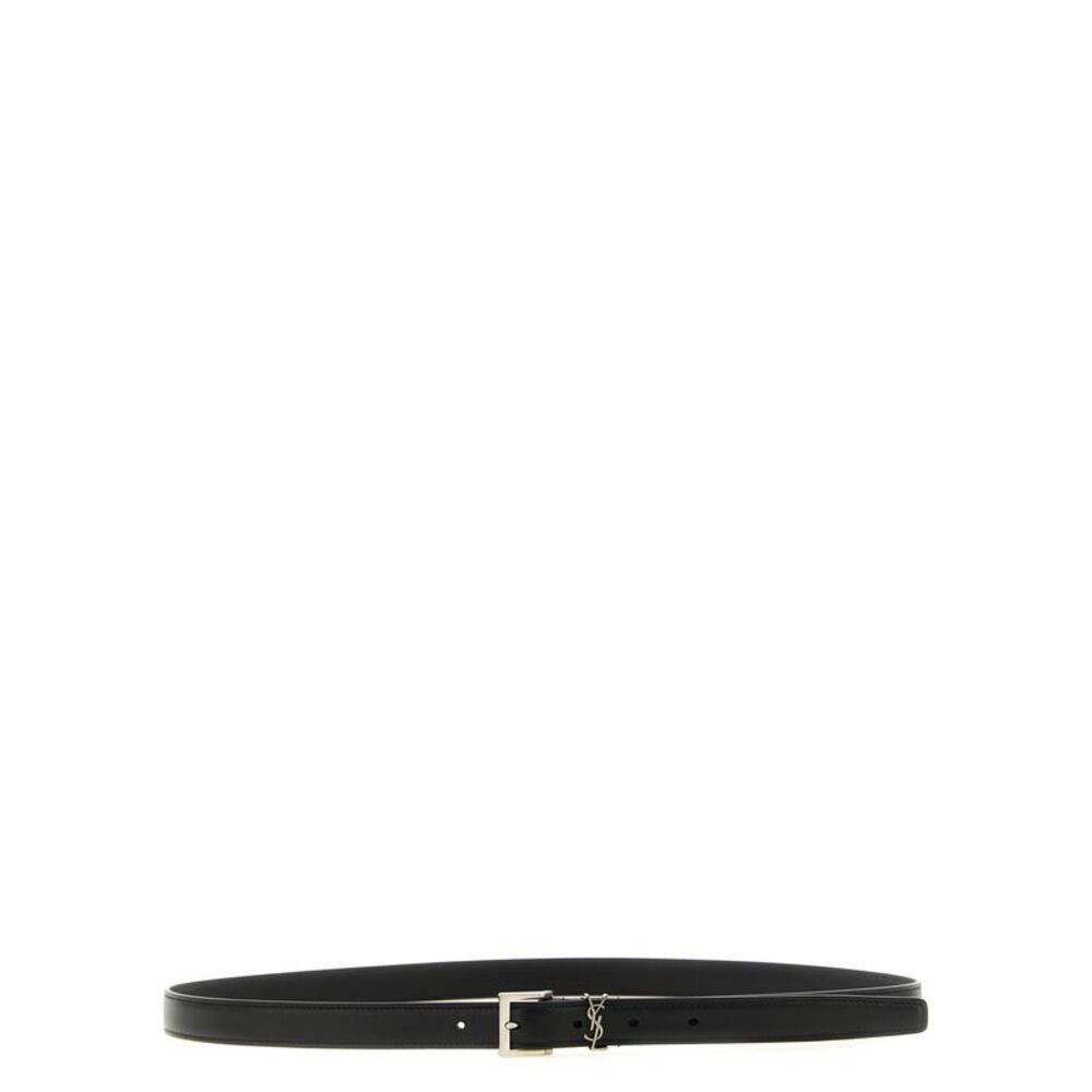 Saint Laurent Black Calfskin Regular Men's Belt